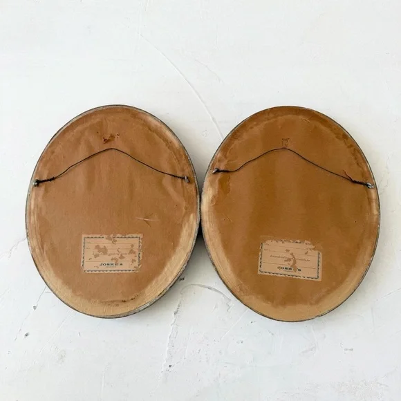 Vintage Victorian Needleworks Wall Decor Cross Stitch Embroidery Set of 2 - Picture 4 of 9